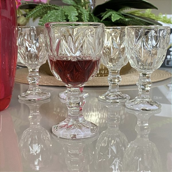 Taças de Licor de Vidro diamond 50ml