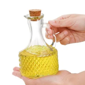 Garrafa para azeite de vidro com tampa de rolha 370 ml Lyor