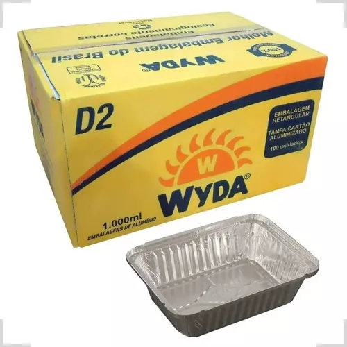 FOLHA ALUMINIO D2 RETANG 1.000ML CX/100