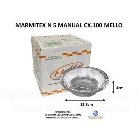 MARMITEX ALUMINIO N.5 MANUAL CX C/100