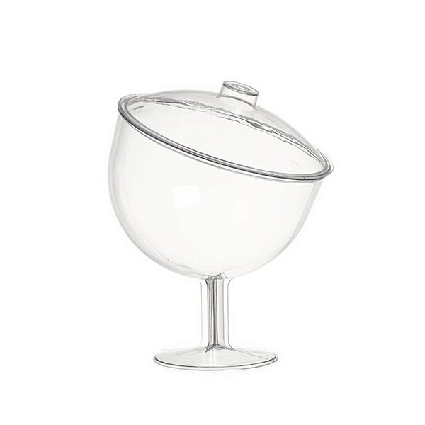 TACA TROPICAL INCLINADA ACRILICA TRANSPARENTE CAPACIDADE 1LT COM TAMPA
