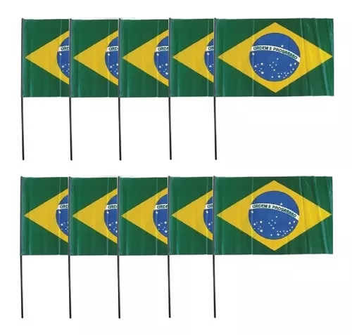 PALITO BANDEIRA DO BRASIL C/10