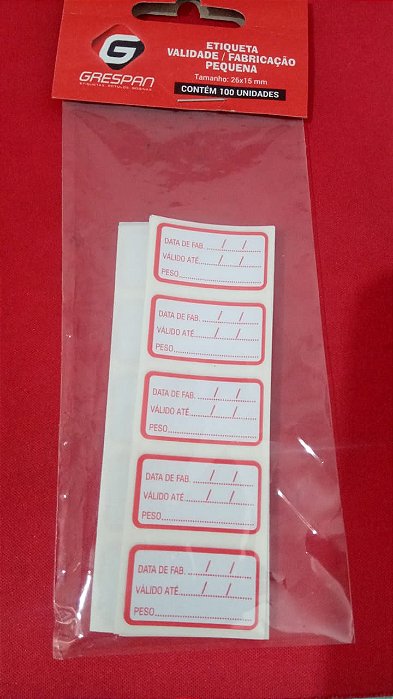 ETIQUETA FAB/VALIDADE 26X15 C/100 UND