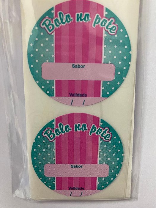 ETIQUETA RED.BOLO POTE SABOR/VALIDADE C/60 UND