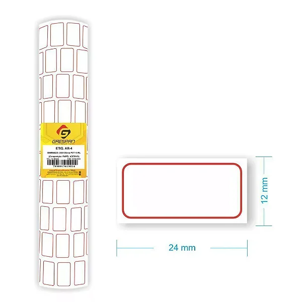 ETIQUETA REF. AR-4 24X12 C/250 UNIDADES