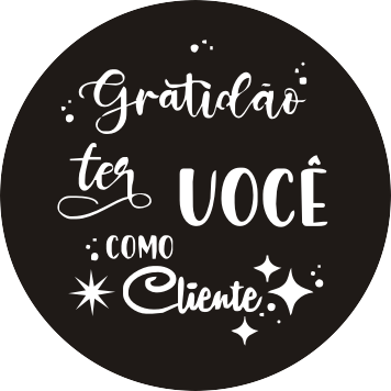 ETIQUETA COMEMORATIVA H-15 C/60 UND GRATIDAO CLIENTE