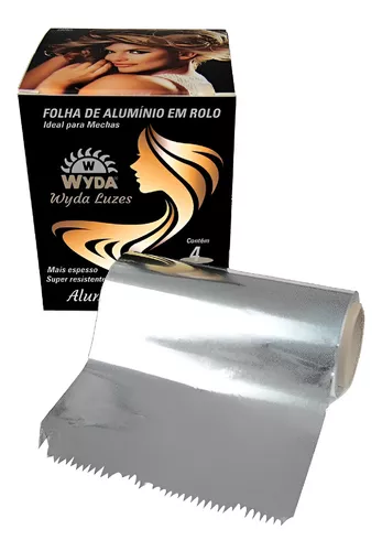 FOLHA ALUMINIO P/MECHA C/4ROL 12CMX50MT