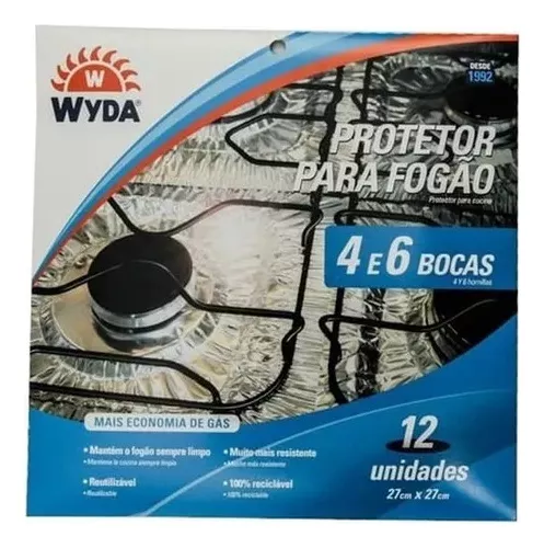 PROTETOR FOGAO 4/6 BOCAS C/12 27X27CM