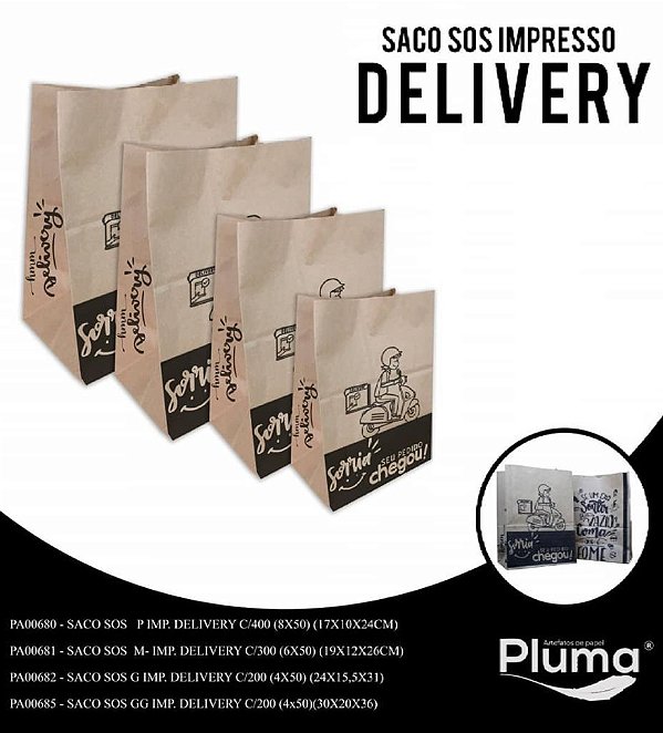 SACO SOS DELIVERY G 24X15X31 C/50 UND