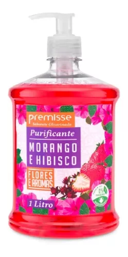 SABONETE MORANGO E HIBISCO 1 LITRO
