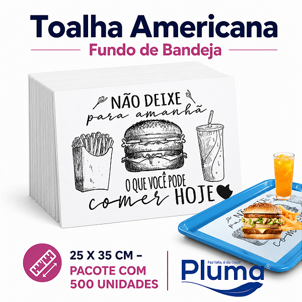 TOALHA PAPEL AMERICANA 25X40CM C/500 LANCHE