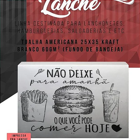 TOALHA AMERICANA 25X40CM C/500 LANCHE