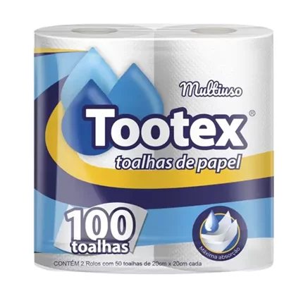 PAPEL TOALHA TOOTEX C/2 UND 100 FOLHAS