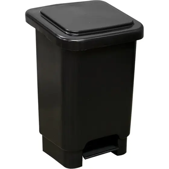 LIXEIRA RETANGULAR 25 LITROS PRETA