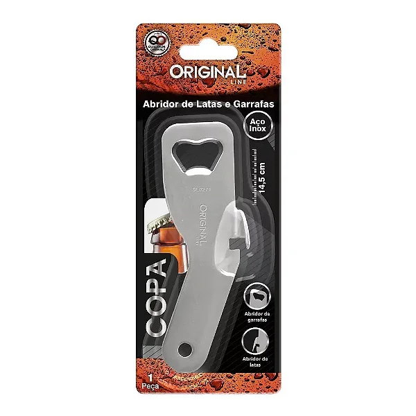 ABRIDOR LATAS/GARRAFAS INOX COPA