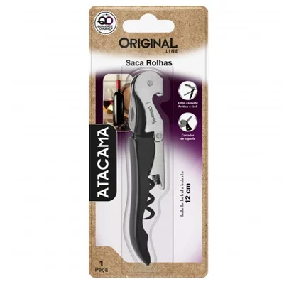 SACA ROLHAS ATACAMA PRETO 12CM