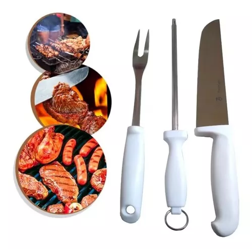 KIT CHURRASCO LINHA PRO DESIGNER ORIGINAL LINE 3 PEÇAS