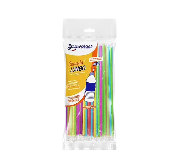 CANUDO 5MM SACHE COLORIDO LONGO 100 UN