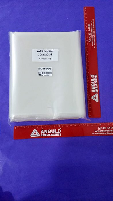 SACO BD 20X30X0,06 PCT 1KG APROX 265 UNIDADES
