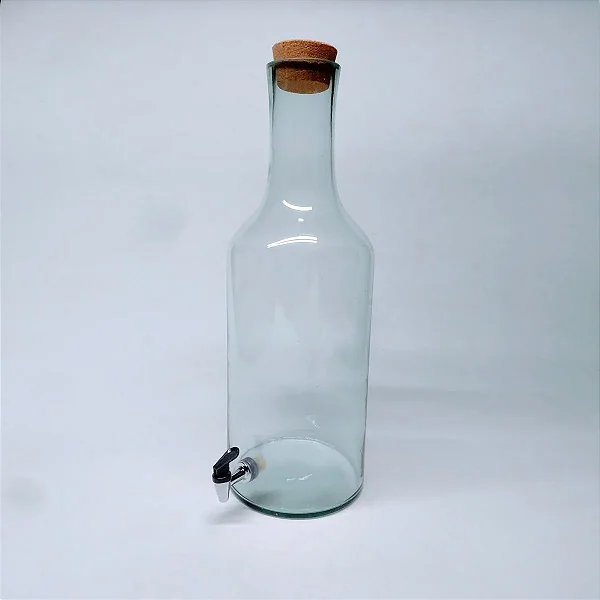 GARRAFAO CILINDRICO 15 LITROS COM TORNEIRA E ROLHA