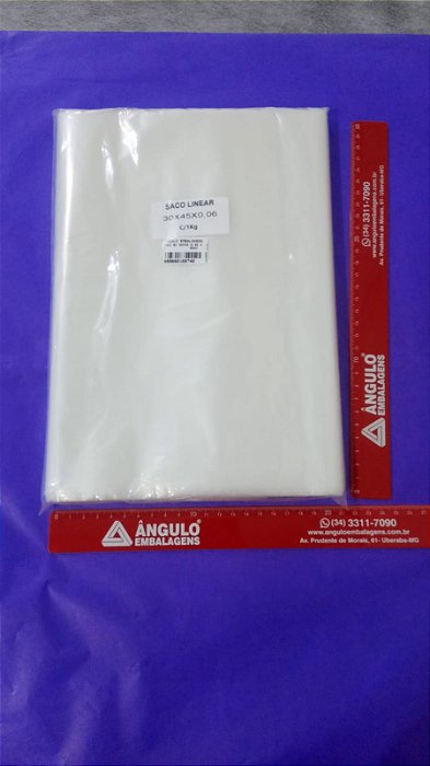 SACO BD 30X45X0,06 KG PC C/ 1KG APROX 148 UNIDADES