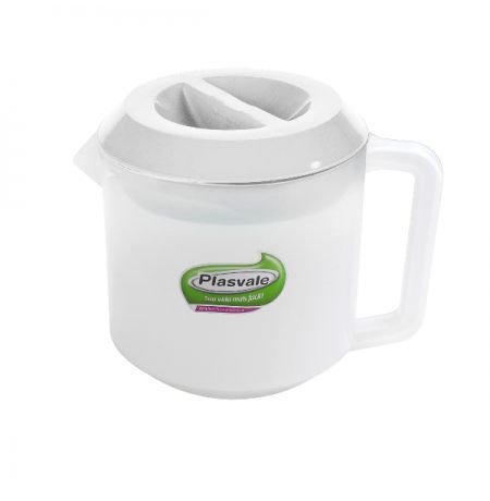 JARRA PLASTICA 1 LITRO TRANSPARENTE TAMPA BRANCA