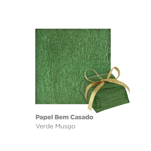PAPEL PARA BEM CASADO VERDE MUSGO C/40