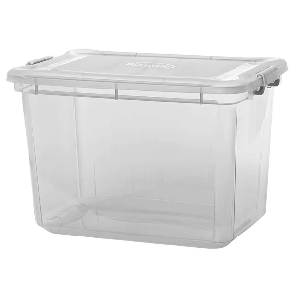 CAIXA ORGANIZADOR 35 LITROS TRANSPARENTE PLASVALE