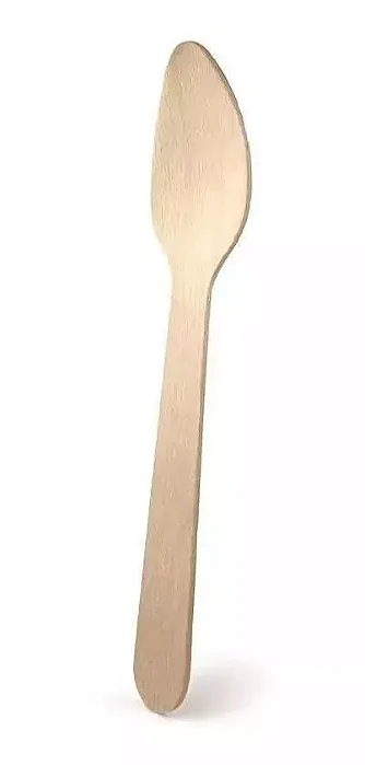 COLHER SOBREMESA MADEIRA NATURAL PACOTE C/50