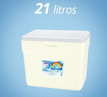 CAIXA ISOPOR TERMICA 21 LITROS - 44x24x36