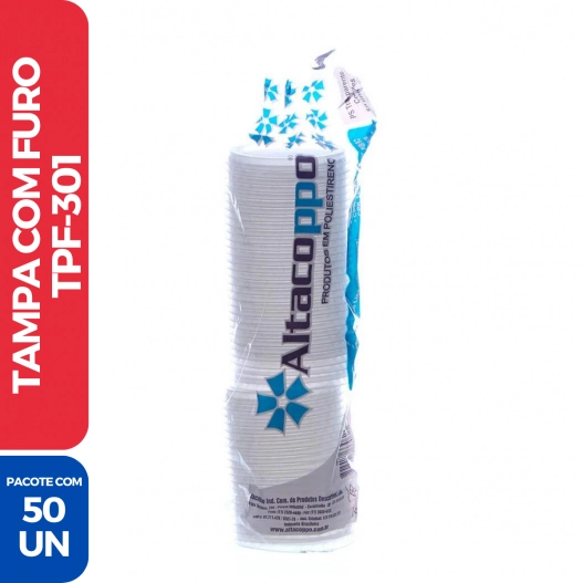 TAMPA T301 COM FURO C/50 UND