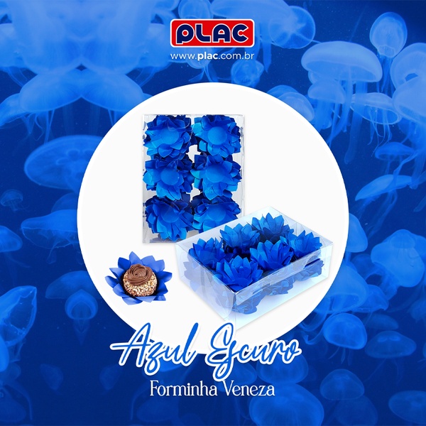 FORMA P/ DOCES VENEZA AZUL ESCURO 40 UN