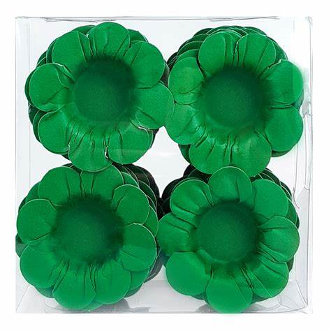 FORMA DOCE MARGARIDA ARTESANAIS VERDE ESCURO C/40 UNIDADES PC