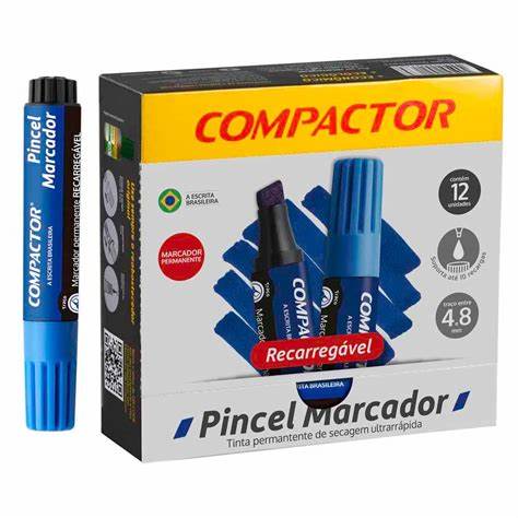 PINCEL MARCADOR COMPACTOR AZUL PERMANENTE