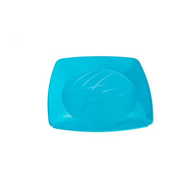 PRATO QUADRADO MEDIO AZUL BEBE C/10