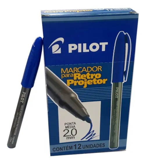 PINCEL RETROPROJETO PILOT AZUL 2MM