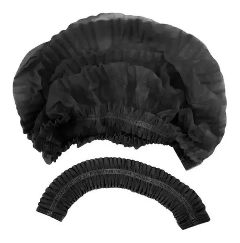 TOUCA TNT SANFONADA DESCARTAVEL PRETA C/12 UNIDADES