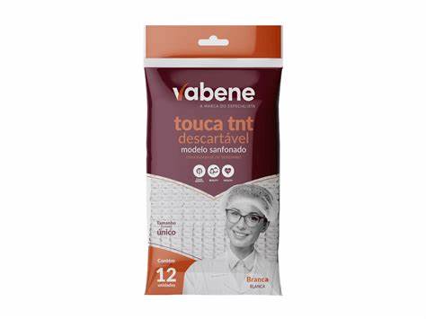 TOUCA TNT SANFONADA DESCARTAVEL BRANCA C/12 UNIDADES