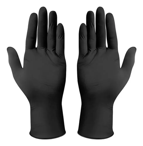 LUVA NITRILICA PRETA P C/100 UND