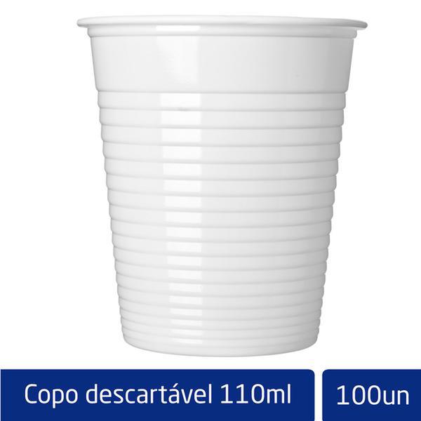 COPO 110ML BRANCO PP C/100