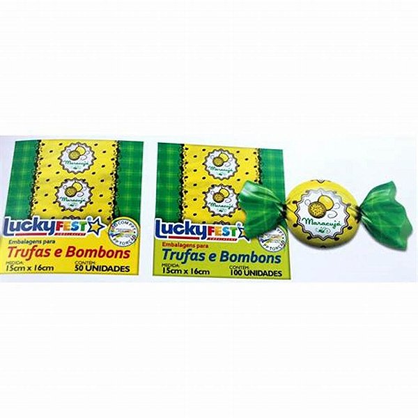 EMBALAGEM TRUFA MARACUJA 15X16 C/100