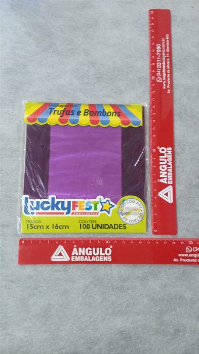 EMBALAGEM TRUFA ROXO 15X16 C/100