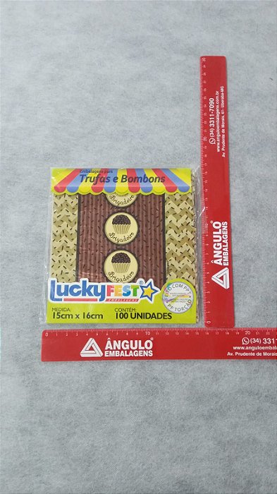 EMBALAGEM TRUFA BRIGADEIRO GOLD 15X16 C/100