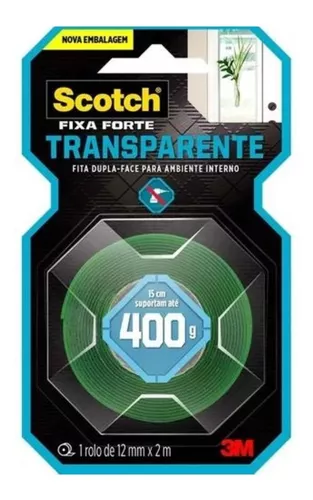 FITA DUPLA FACE 3M 12MM POR 2MT VERDE 400G
