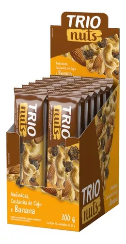 Barra Trio Nuts Banana. 25 gr