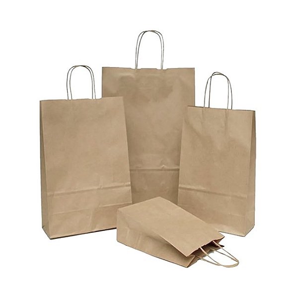SACOLA PAPEL KRAFT 27X20X28 C/10
