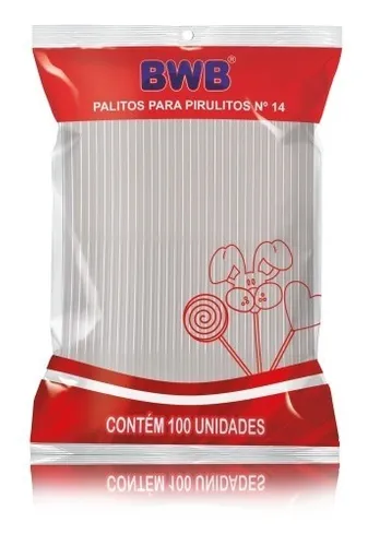 PALITOS PARA PIRULITO TUBO PET BCO 14CM C100