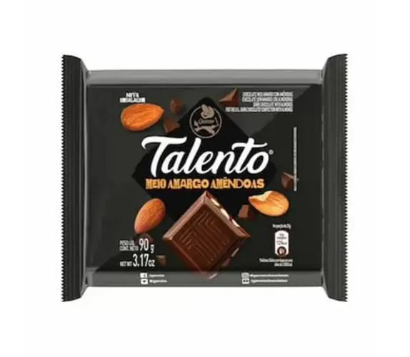 CHOCOLATE GAROTO TALENTO MEIO AMARGO AMENDOAS 25G