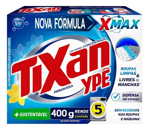 Lava Roupas Tixan 400 gramas Primavera