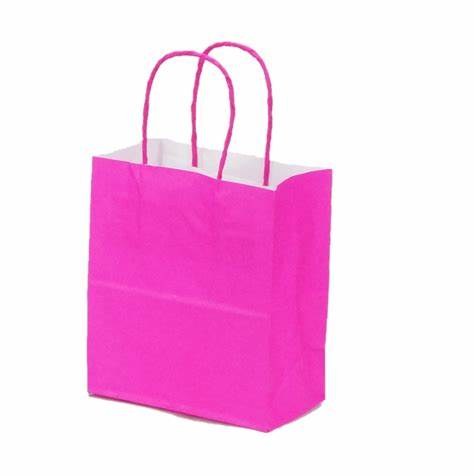 SACOLA PAPEL PINK PP 18X22X9 C/10